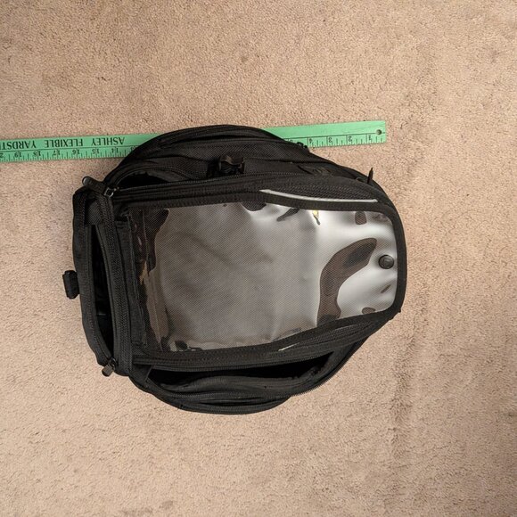 Motorcycle Tank Bag Expandable Cortech Super 2.0 18L Black Waterproof Cover EUC - Picture 7 of 8